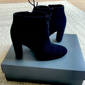 Ann Taylor suede ankle boots. 6. Wore a few times on carpet floor (office).